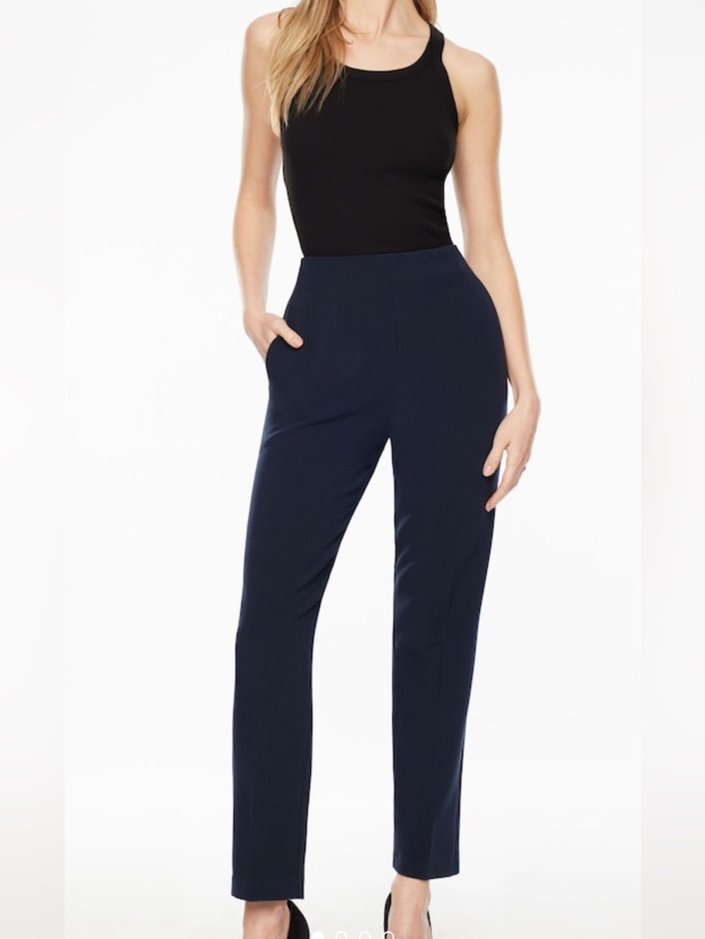 Dynamite High Rise Navy Kendall pant